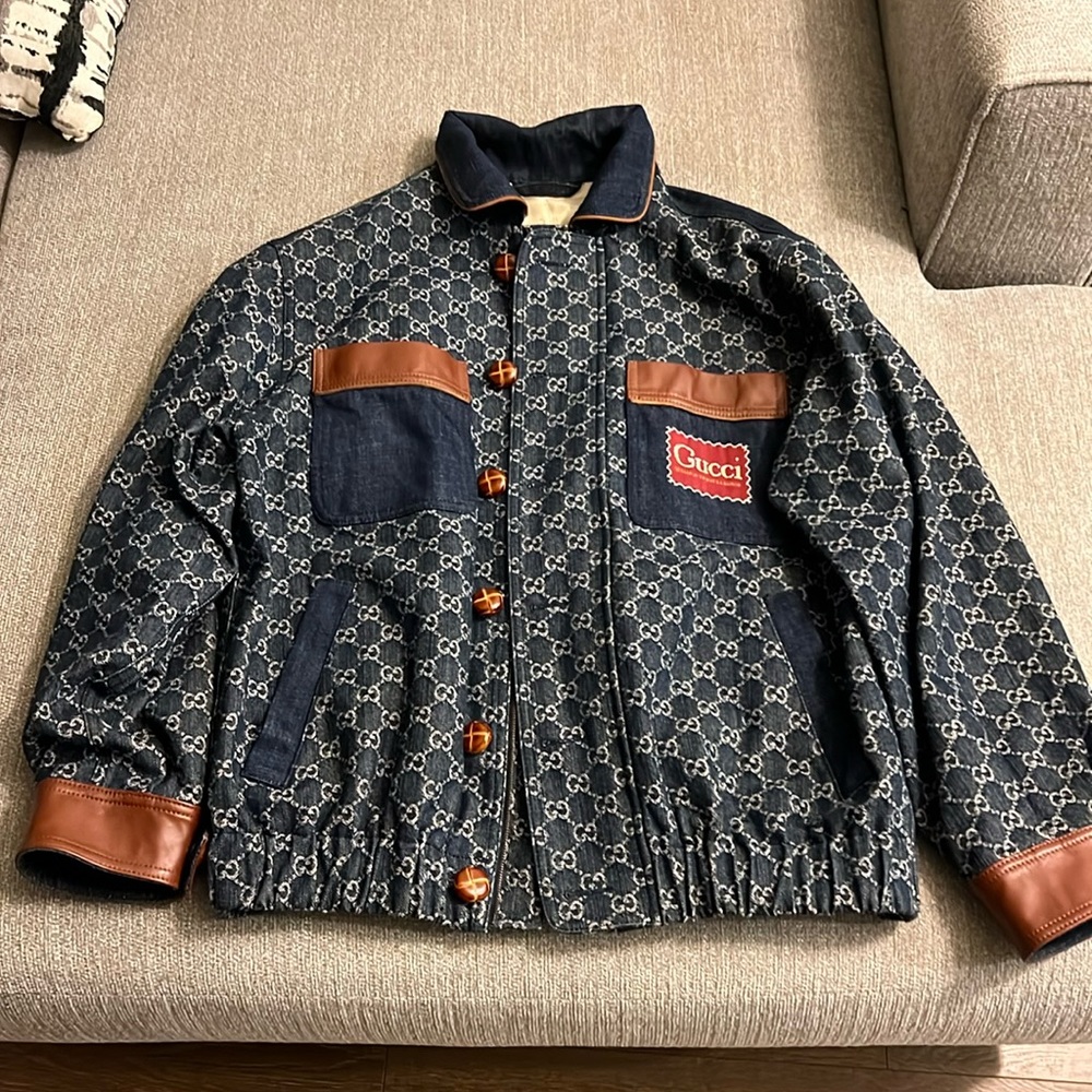 Gucci WASHED ORGANIC DENIM JACKET